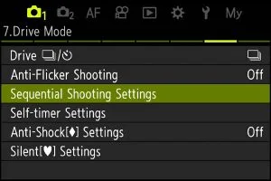 My OM1 birds in flight settings