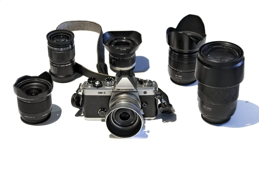 OM-3 camera with lightweight lens kit