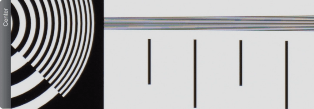 The-Digital-Picture ISO 12233 test image of the Sony 600mm f4 GMaster prime at 600mm — the £12,000 exotic prime benchmark showing resolution and contrast at centre frame