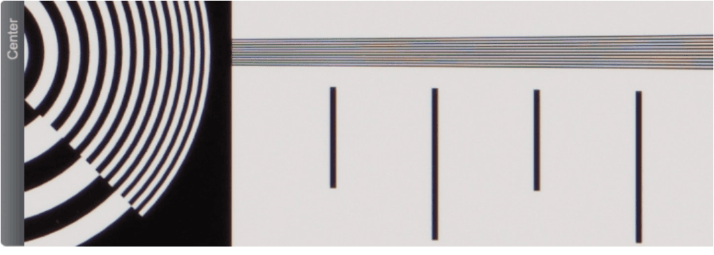 The-Digital-Picture ISO 12233 test image of the Sony 200-600mm f5.6-6.3 at 600mm — showing near-identical resolution to the 600mm f4 prime at one-seventh of the price